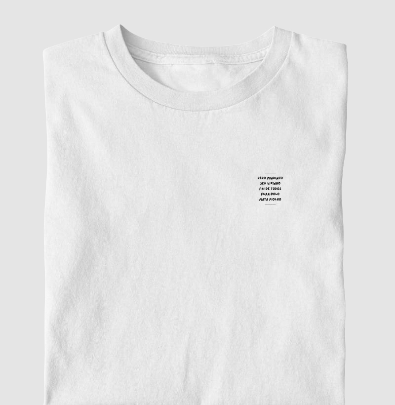 Práxis Camiseta Infantil Dedo Mindinho - Bolso