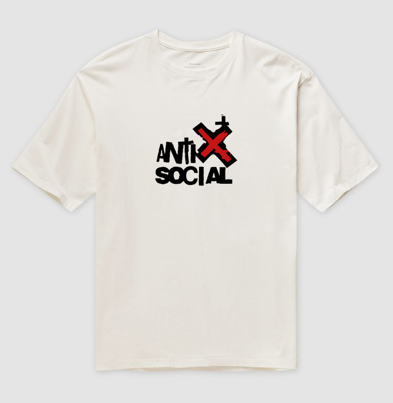 Antissocial: Camiseta Oversized - Atitude e Originalidade para Todos os Momentos