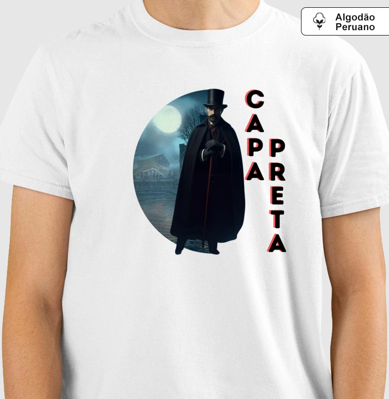 Camiseta Algodão Peruano - Premium - Capa preta