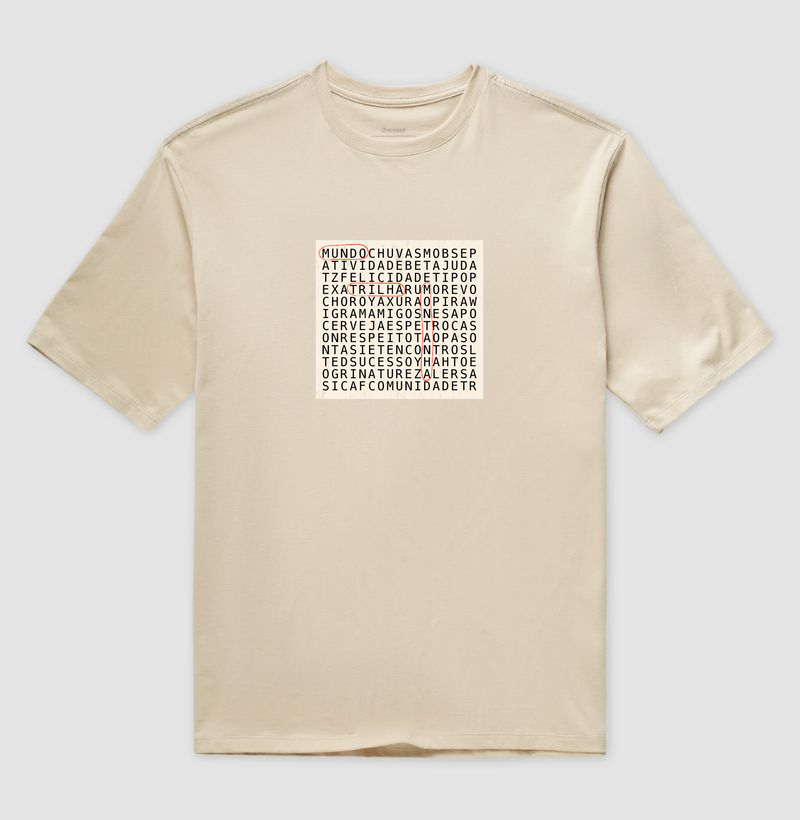 Camiseta Caça-palavras - Oversized