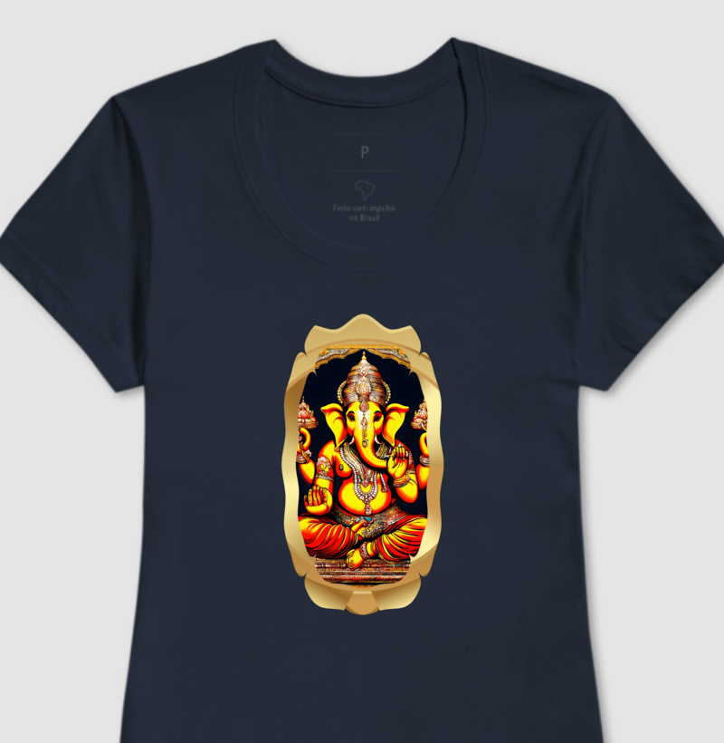 Camiseta Feminina Arquétipo Ganesha Segurança e Estabilidade