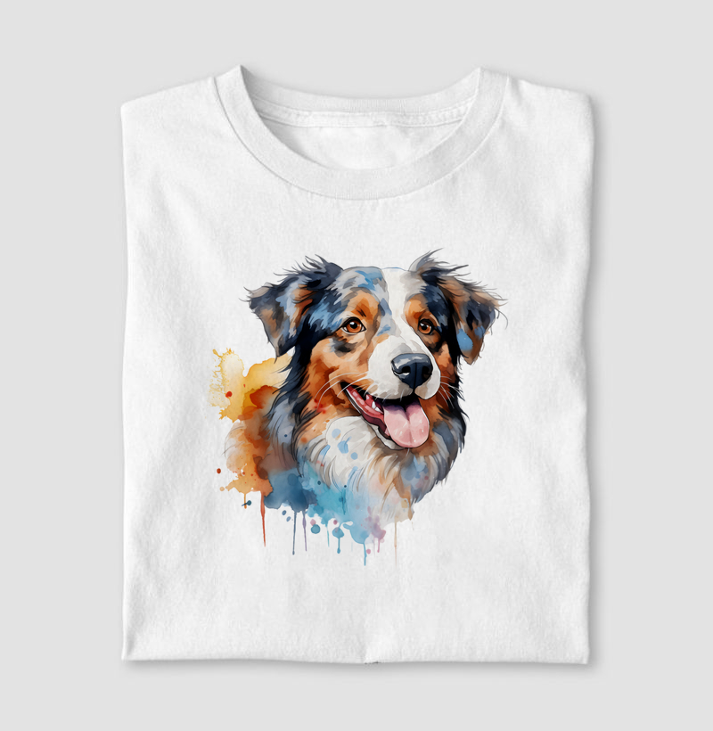 Australian Shepherd aquarela