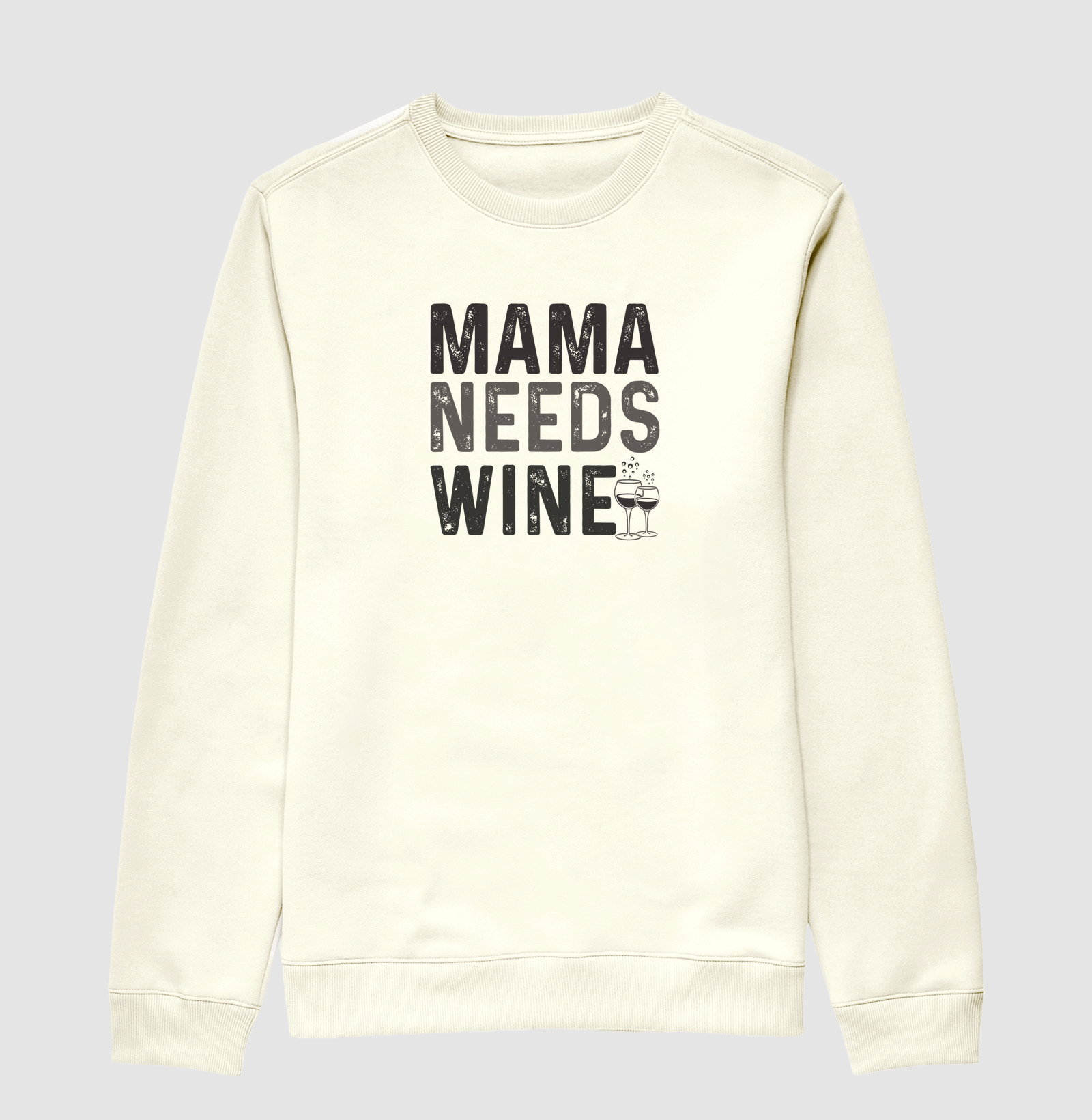 Moletom Cropped Mama Needs Wine 