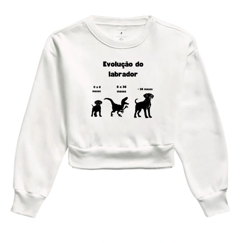Moletom cropped / Evolução do labrador