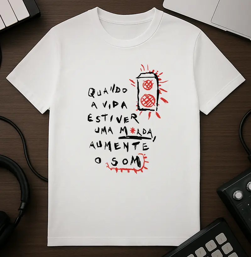 Quando a vida estiver uma m*erda, aumente o som