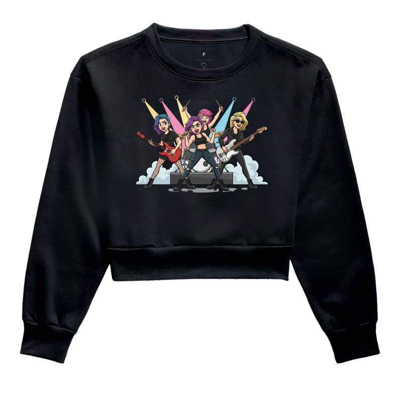 Camisa Banda de Rock Cartoon – Estampa Estilo Desenho Animado em Alta Resolução