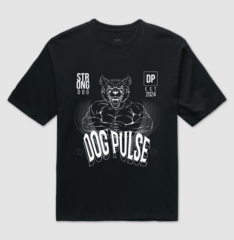 Camiseta Oversized Dog Pulse Strong Dog