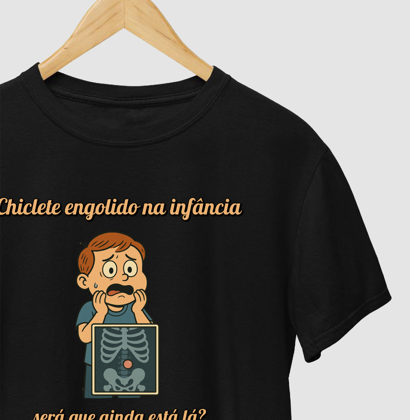 Chiclete engolido na infância 