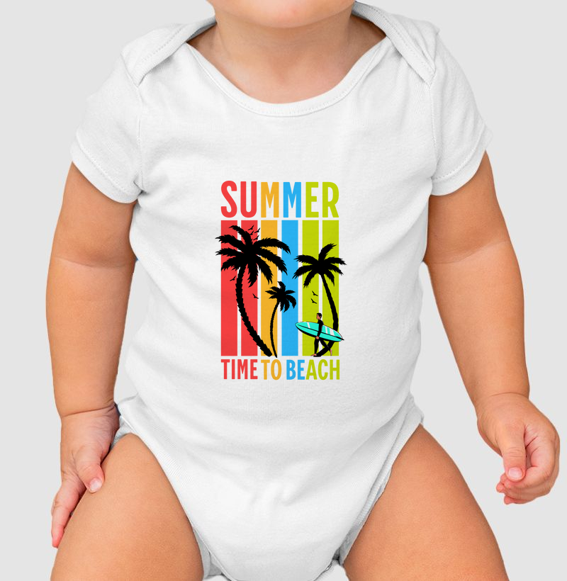 Verão Tropical: Body Infantil - Viva o Clima de Praia