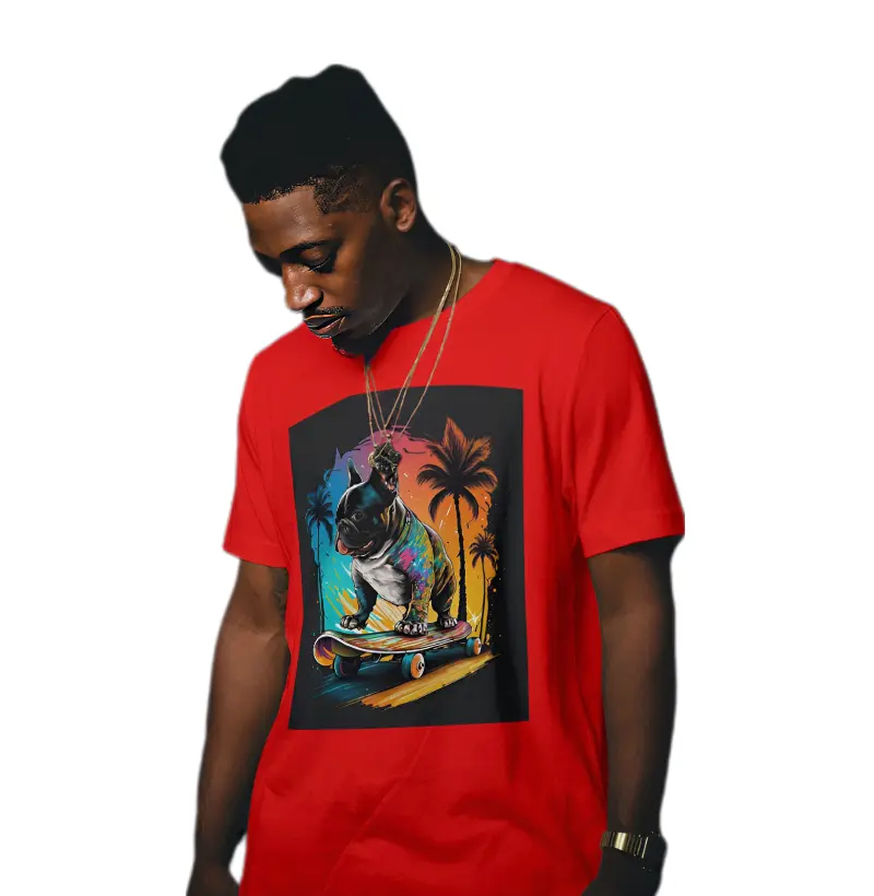 Camiseta Básica Cão De Skate
