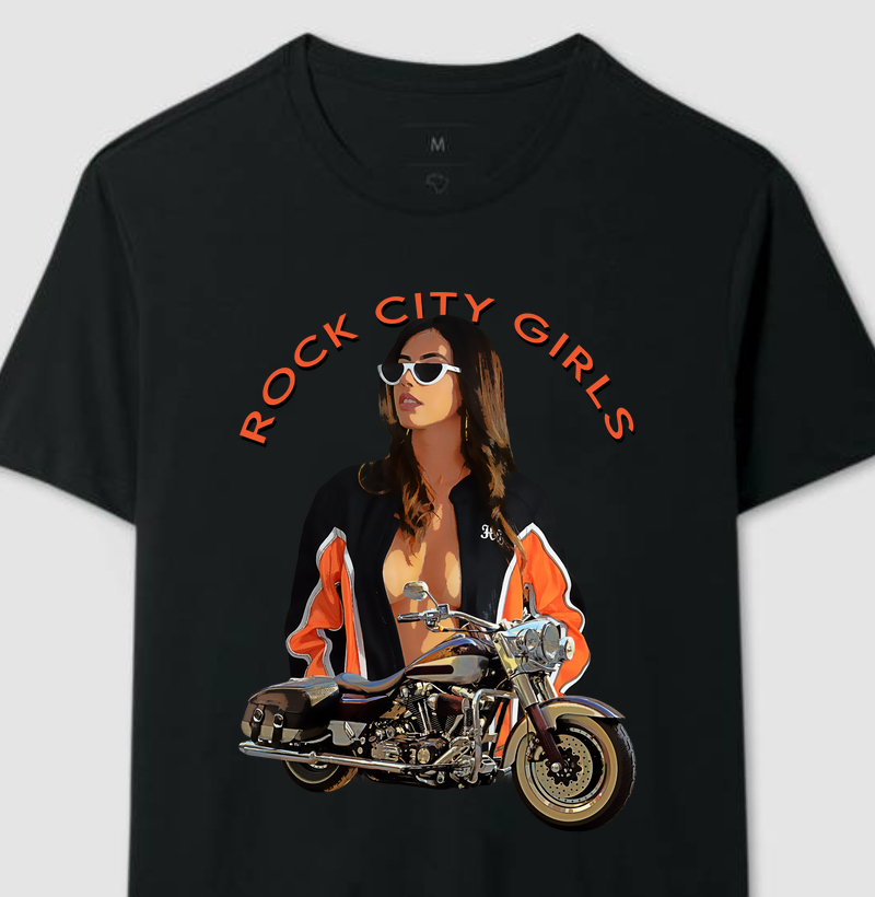 Harley Chick - Camiseta Rock City Girls