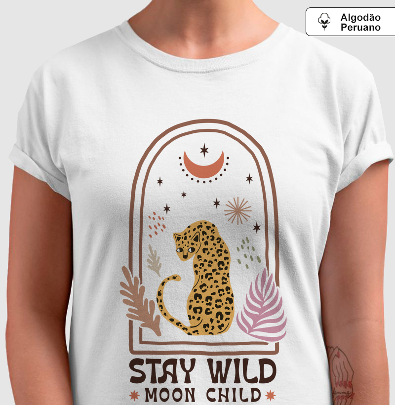 Camiseta algodão peruano Stay Wild