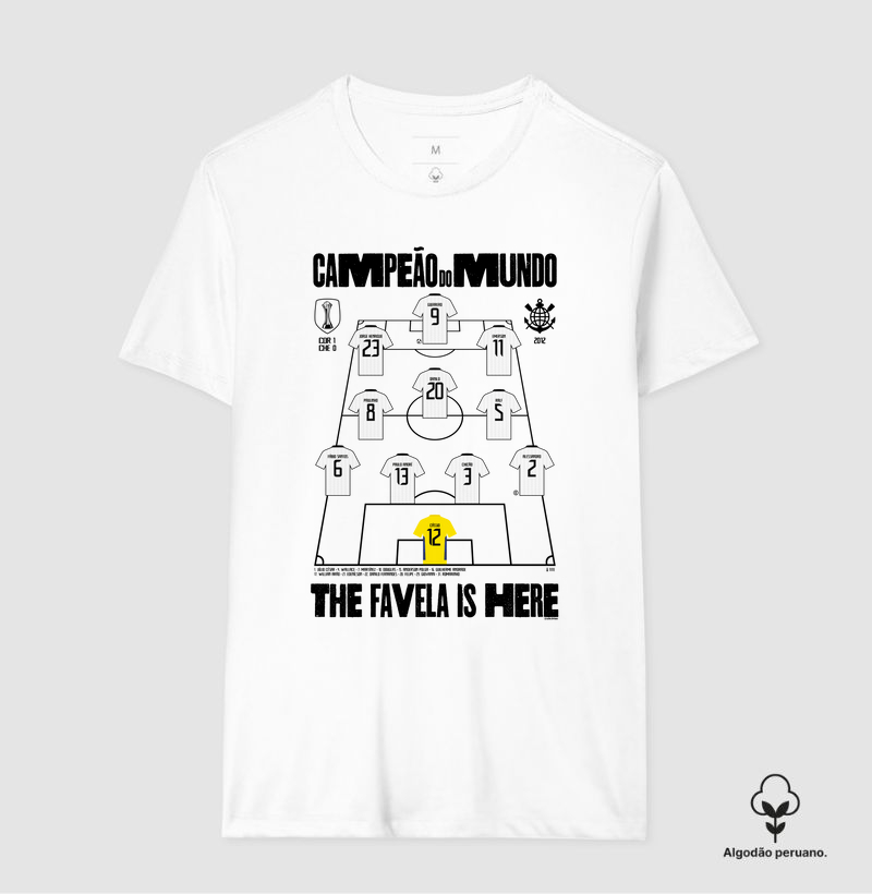 Camiseta Algodão Peruano - Campeão do Mundo - Escalação