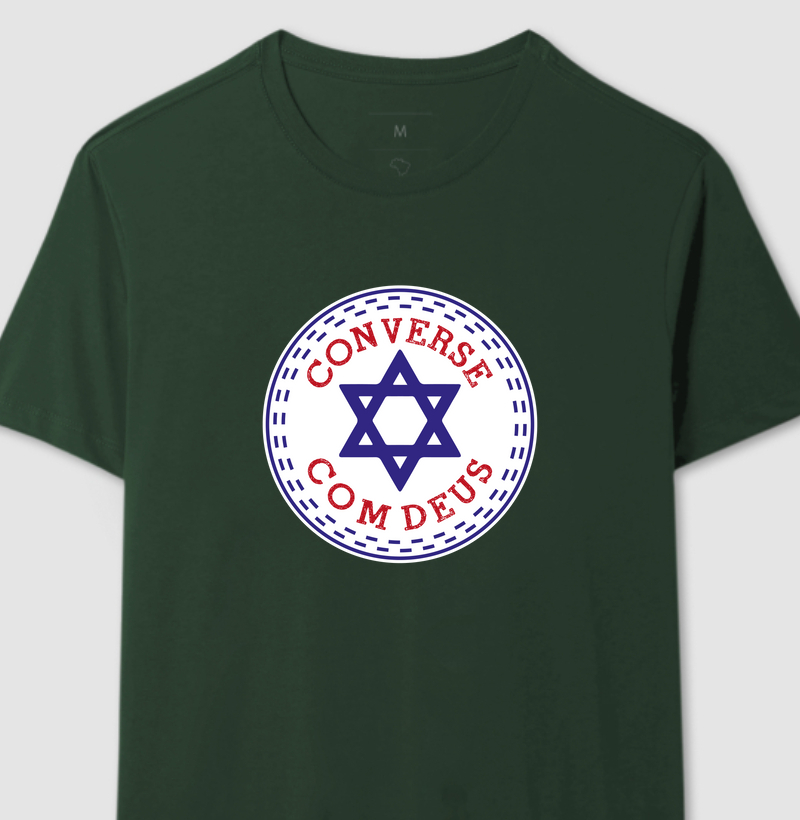 Camiseta Masculina Converse com Deus
