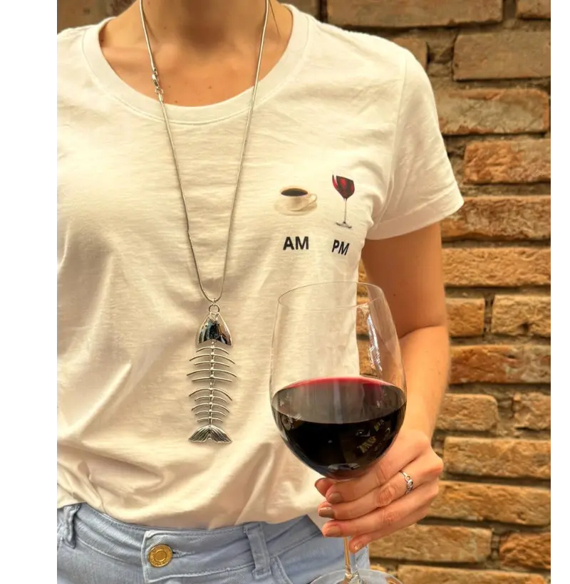 Camiseta Adulta - AM PM - vinho