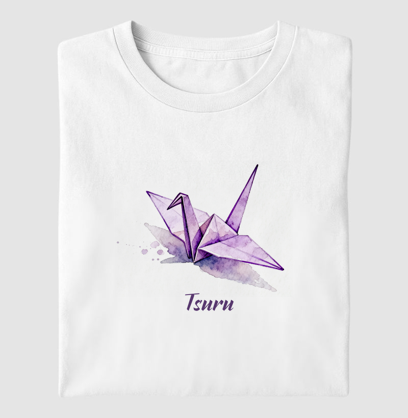TSURU AQUARELADO ROXO