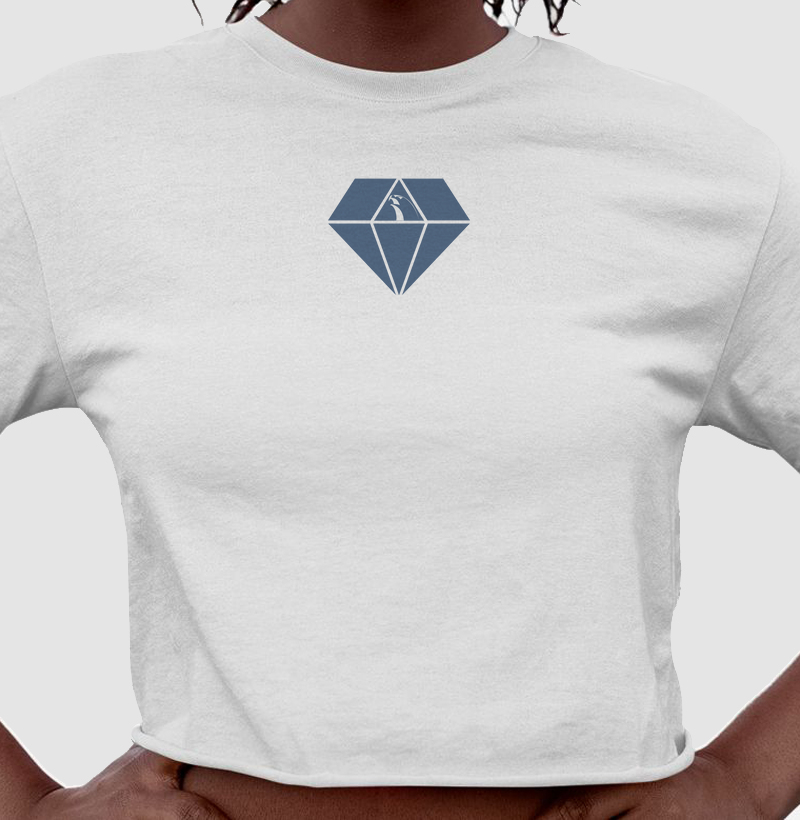 Cropped Alliance Diamonds Azul I Branco