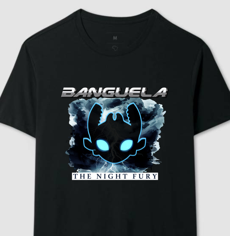 Camiseta Símbolo Banguela (The Night Fury) Azul