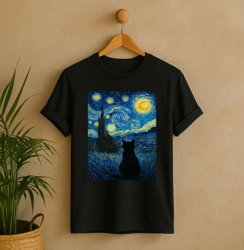 Oversized - Gato Noite Estrelada