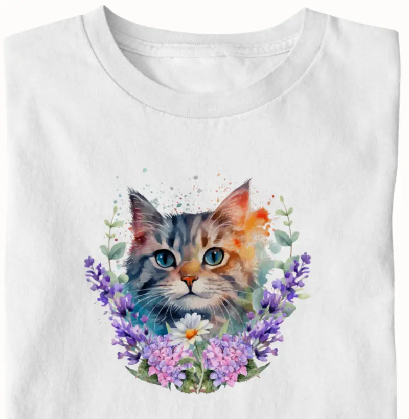 Gato em flor