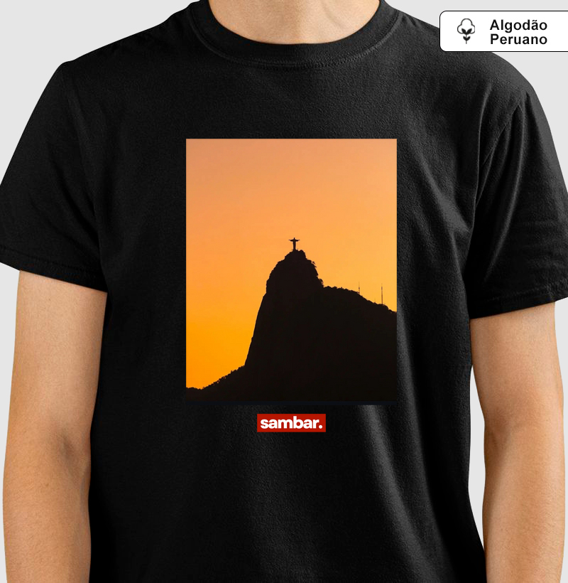 Por do sol Cristo redentor
