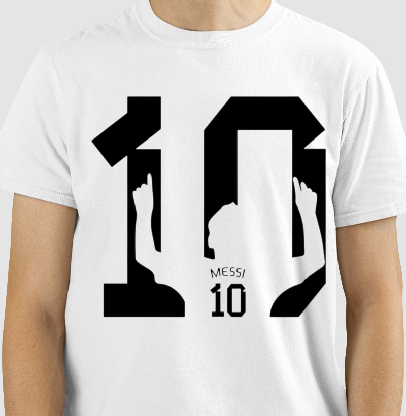 camisa Messi 100% algodão 