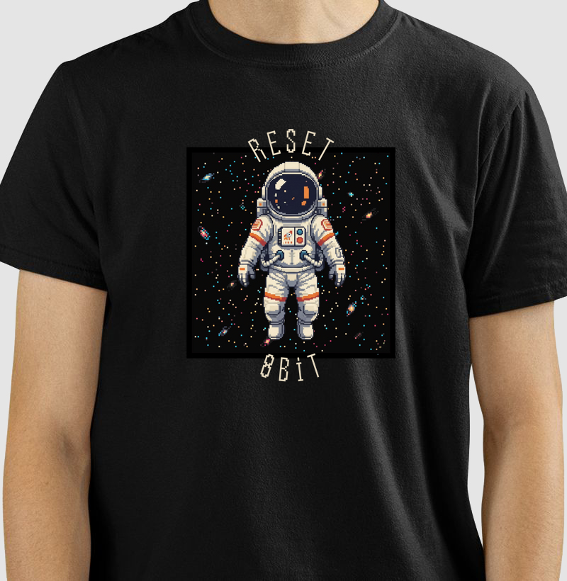 Camiseta  Astronauta Reset8Bit