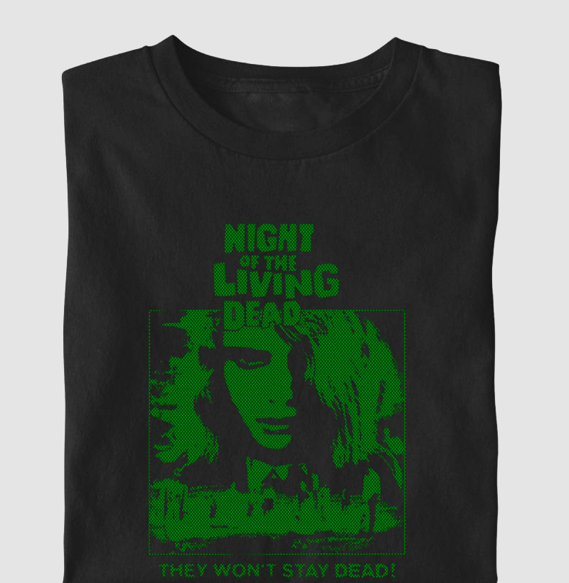 Camiseta Night of the Living Dead – Clássico Cult do Terror