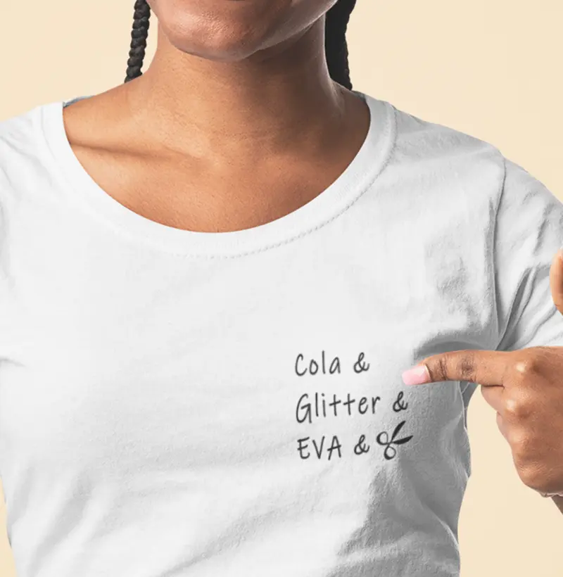 Cola Glitter Eva Tesoura