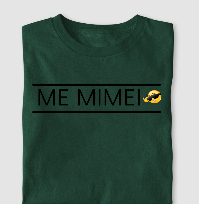 Camiseta Letra Unica Mensagem Me Mimei
