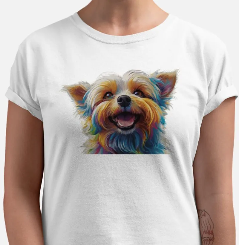 Camiseta Yorkshire feliz colors