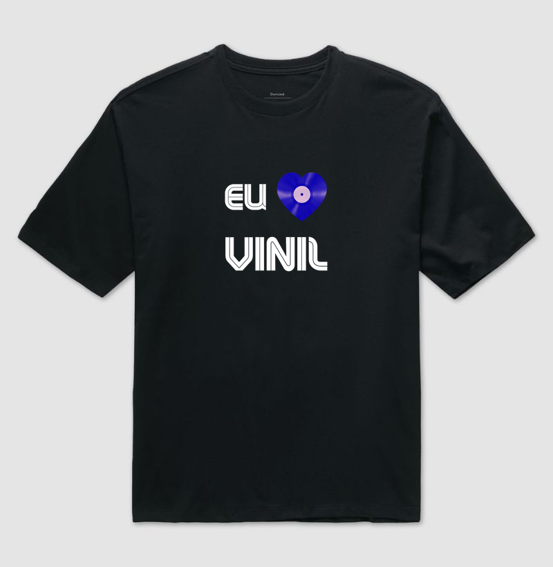 EU AMO VINIL - Branco Azul