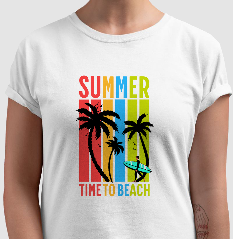 Verão Tropical: Camiseta - Viva o Clima de Praia