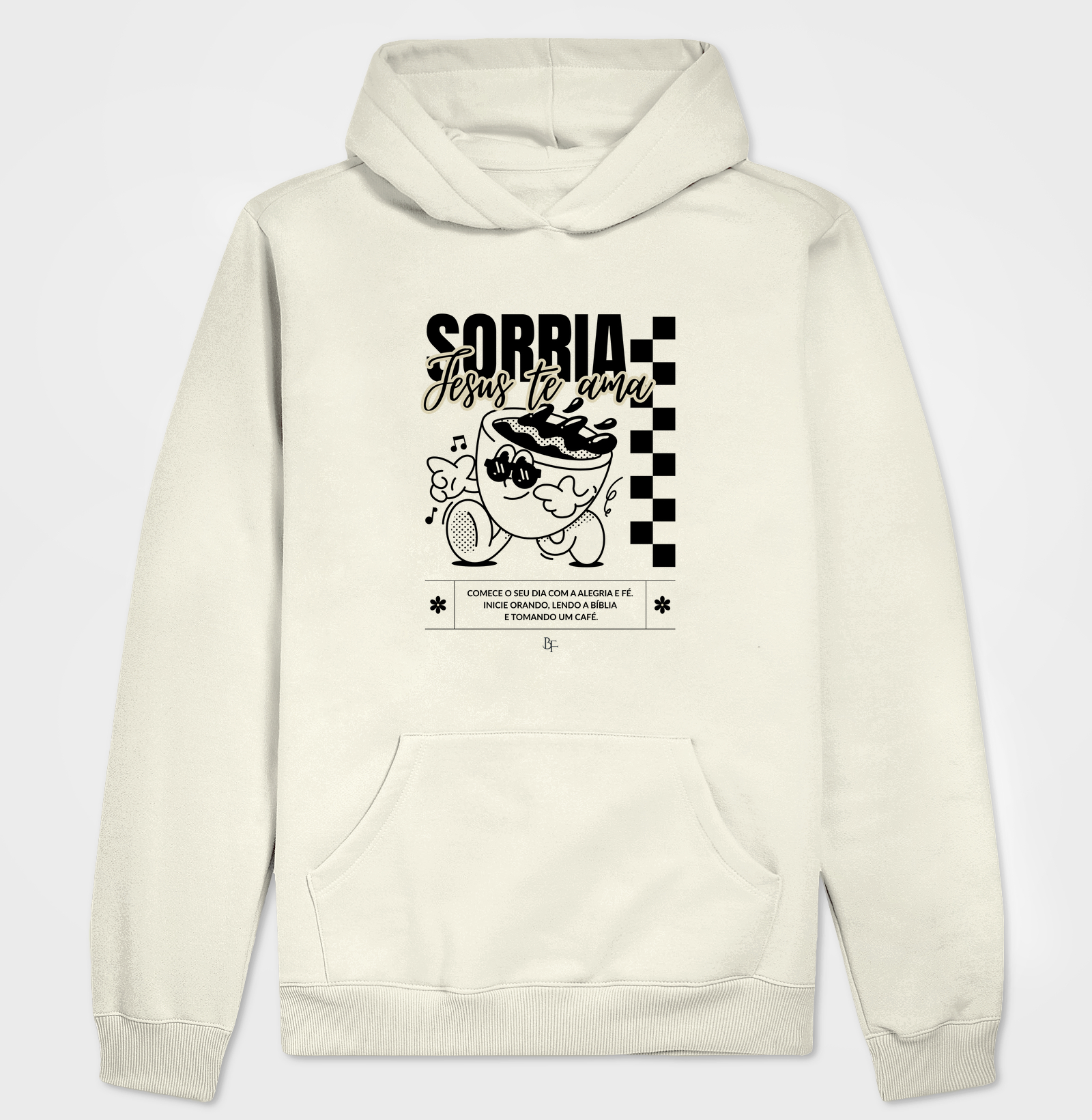 Sorria Jesus te ama. Comece o dia com alegria e fé