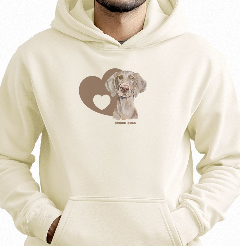 Weimaraner e coração