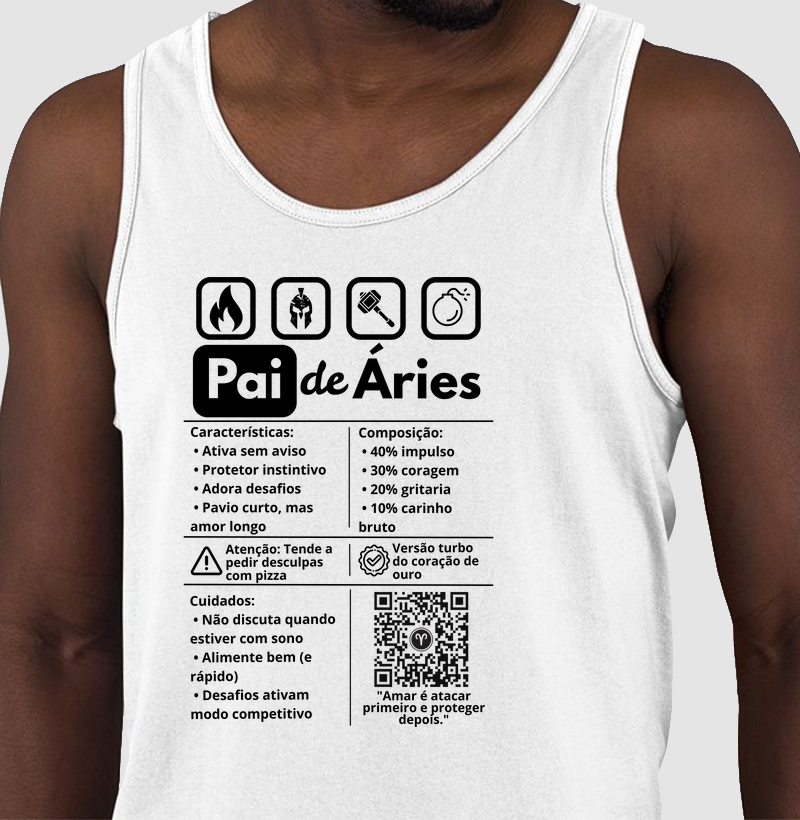 Camiseta Pai de Áries – Amor que Protege no Impacto