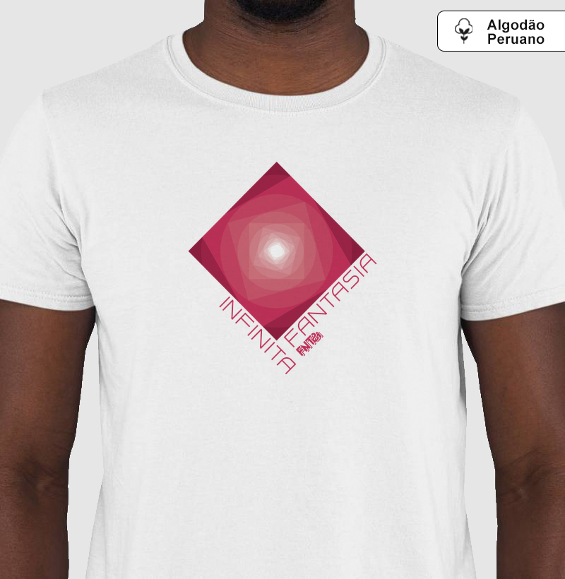 T-SHIRT "INFINITA FANTASIA" / MAGENTA ESTAMPA MÉDIA (ALGODÃO PERUANO)