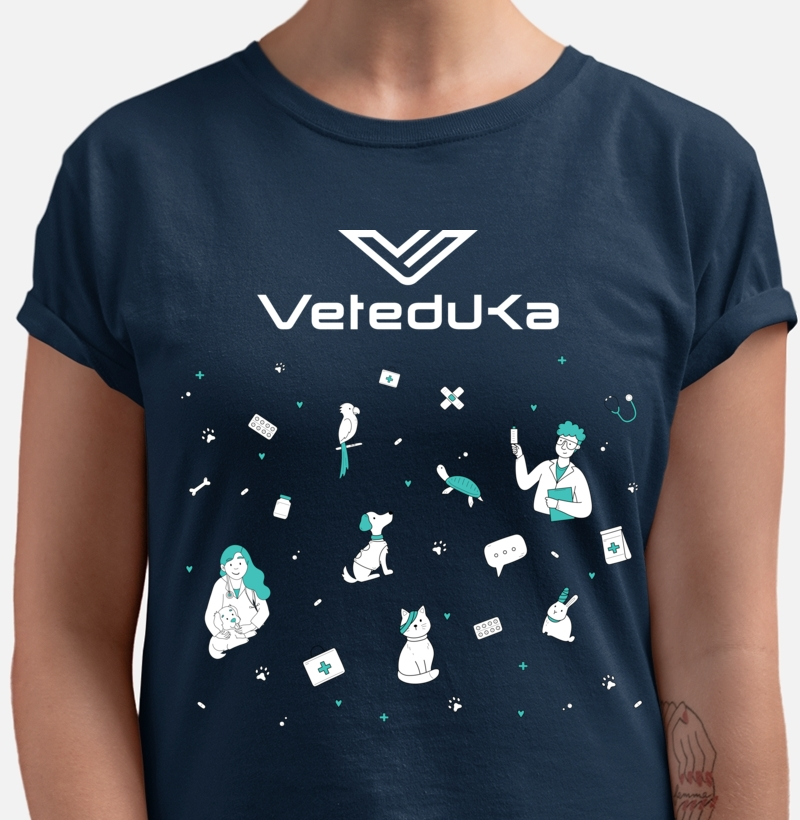 Camiseta Medvep - Azul com branco
