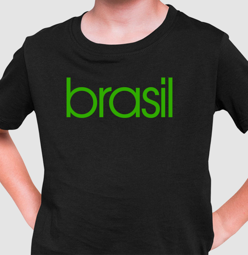 Camiseta Infantil Brasil Estampa Verde