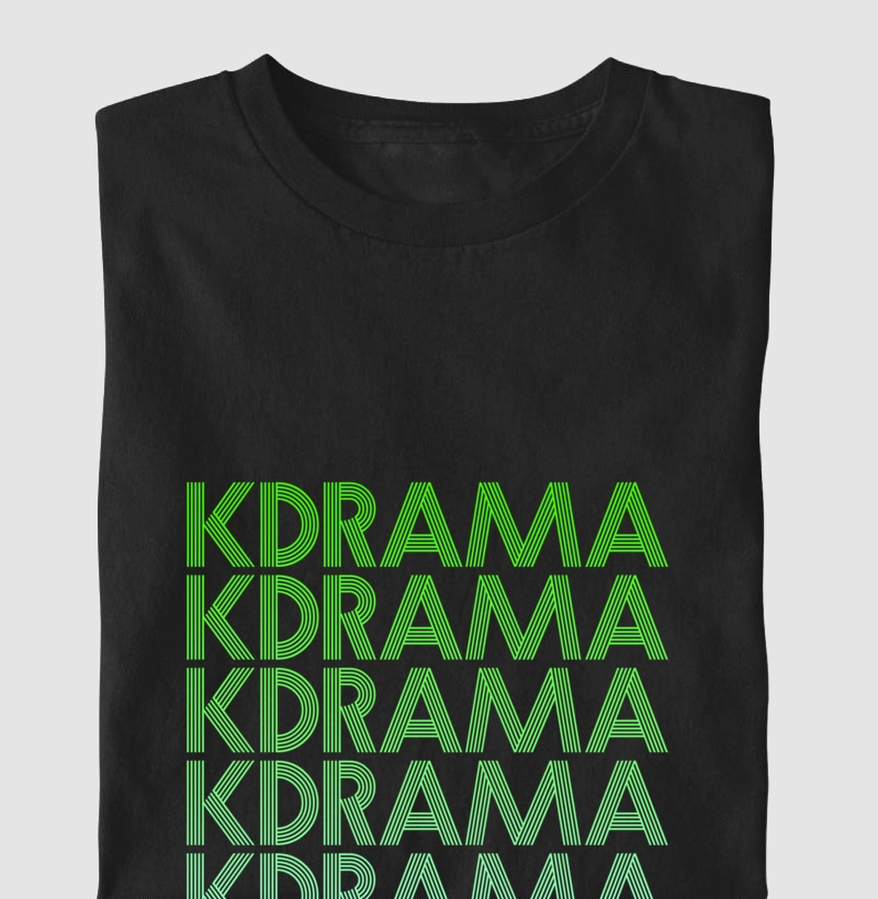 Camiseta "KDRAMA Green" | K-Words [KoreaID]