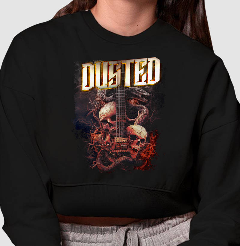 Dusted Skull - Moletom Crooped