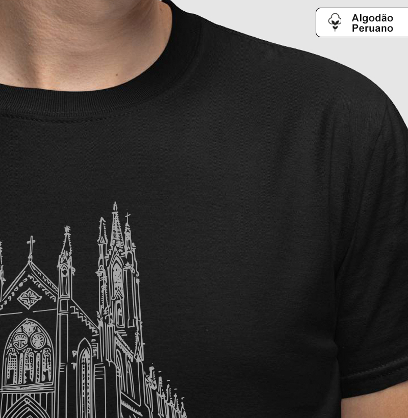 Estampa Igreja Católica Latim1 Preta Masc.
