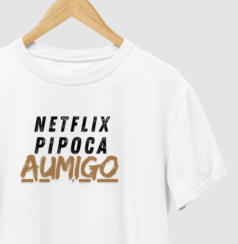 Netflix, pipoca, aumigo