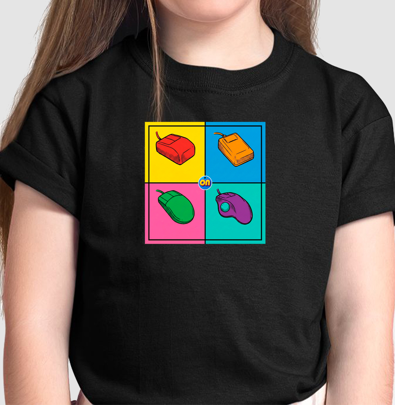 camiseta infantil Mouses PopArt