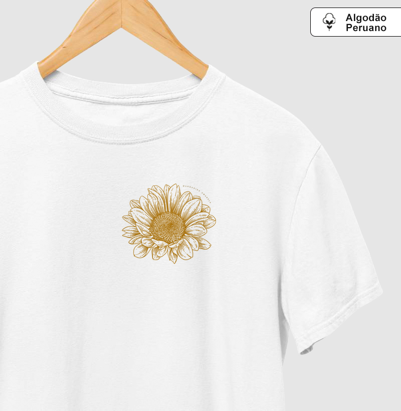 Camiseta Algodão Peruano - Flor do Sol