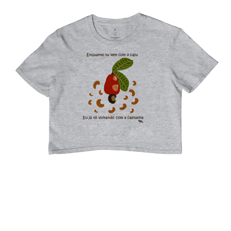 Camiseta Cropped Indo e Voltando