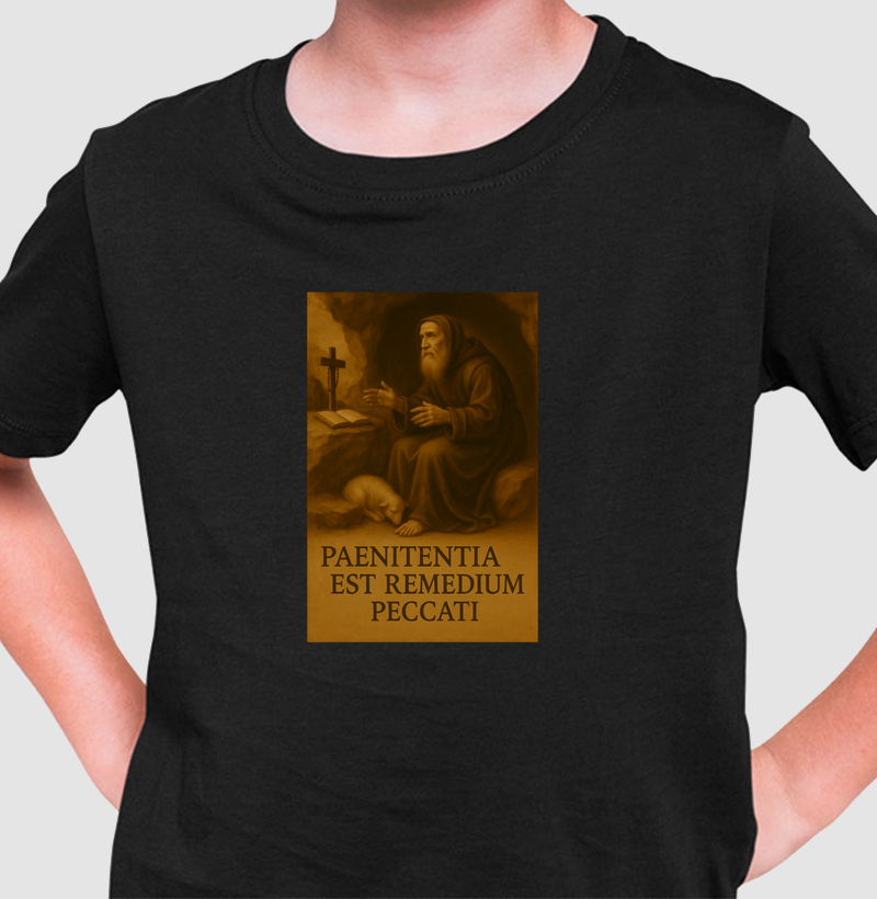 Camiseta Infantil Paenitentia Est Remedium Peccati
