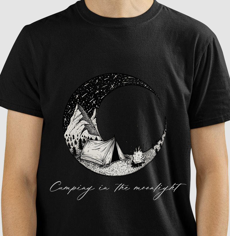 Camping in the moonlight