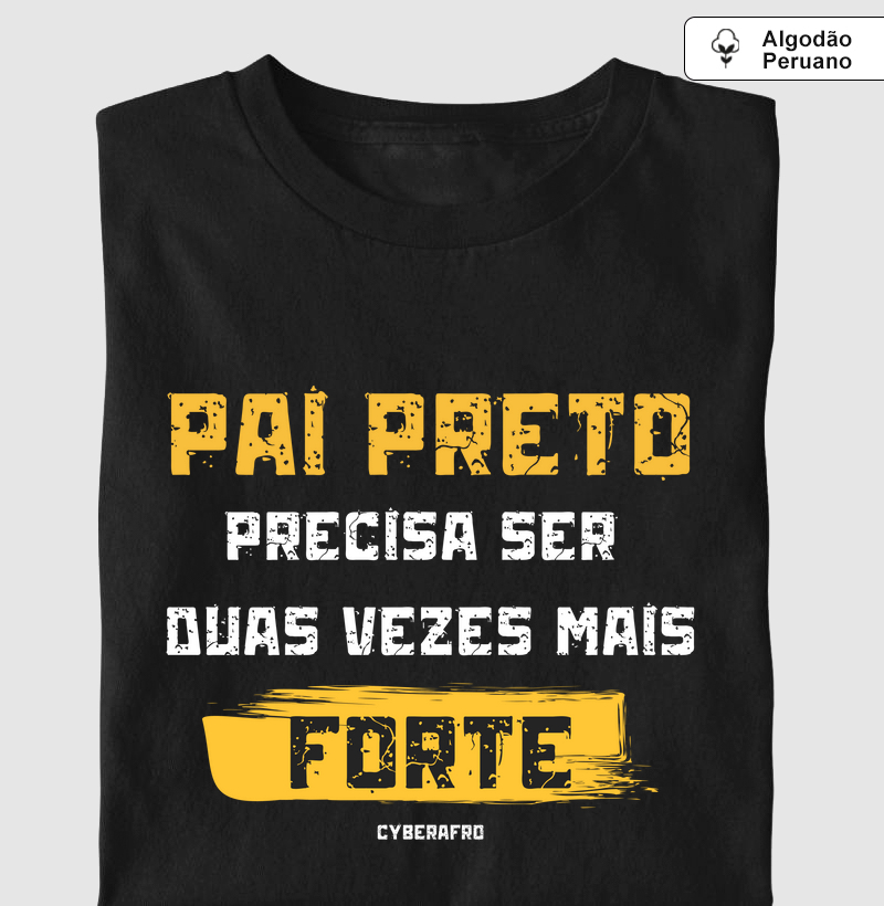 Camiseta Algodão Peruano Pai Preto