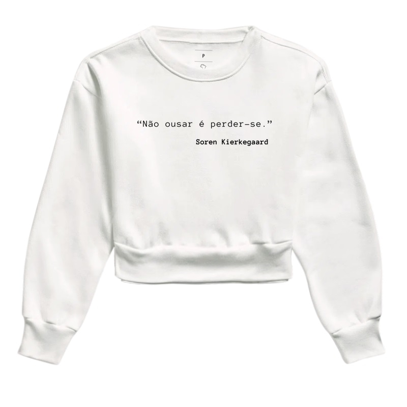Cropped Moletom Soren Kierkegaard Perder-se